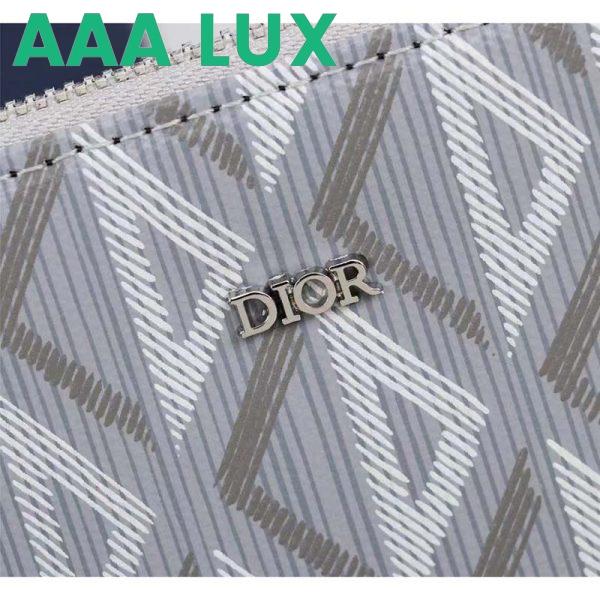 Replica Dior Unisex CD Pouch Gray CD Diamond Canvas DIOR Signature 8
