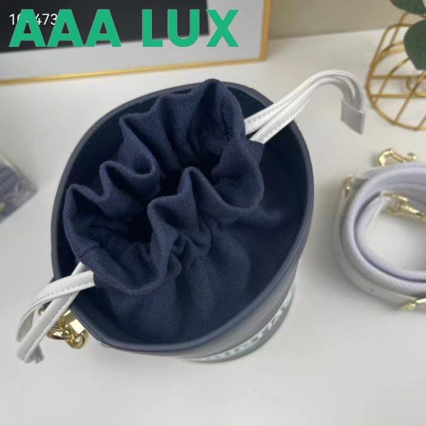 Replica Dior Unisex CD Small Dior Vibe Bucket Bag Blue Navy Smooth Calfskin 9