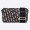Replica Dior Unisex Roller Messenger Bag Black Grained Calfskin “Dior” Signature 14
