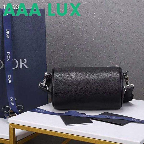 Replica Dior Unisex Roller Messenger Bag Black Grained Calfskin “Dior” Signature 5