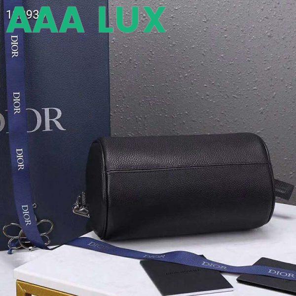 Replica Dior Unisex Roller Messenger Bag Black Grained Calfskin “Dior” Signature 6