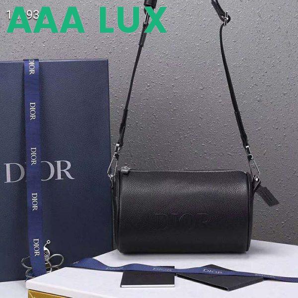 Replica Dior Unisex Roller Messenger Bag Black Grained Calfskin “Dior” Signature 7
