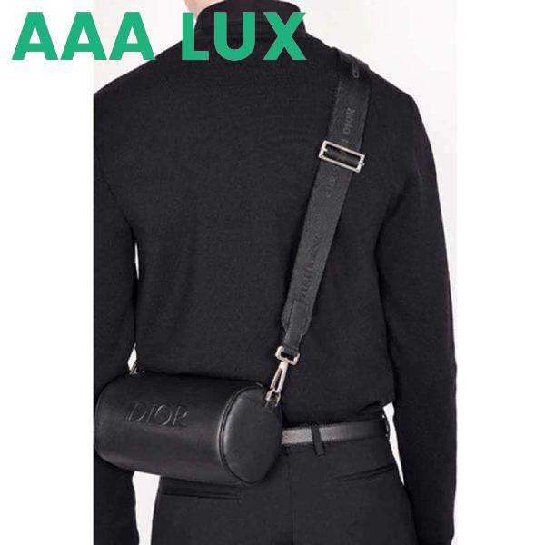 Replica Dior Unisex Roller Messenger Bag Black Grained Calfskin “Dior” Signature 10
