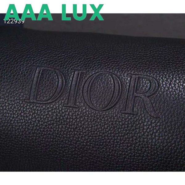 Replica Dior Unisex Roller Messenger Bag Black Grained Calfskin “Dior” Signature 12