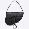 Replica Dior Unisex Saddle Bag Beige and Black Dior Oblique Jacquard 13