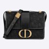 Replica Dior Women 30 Montaigne Bag Black Grained Calfskin CD Clasp 13