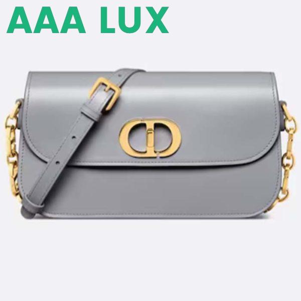 Replica Dior Women CD 30 Montaigne Avenue Bag Ethereal Gray Box Calfskin