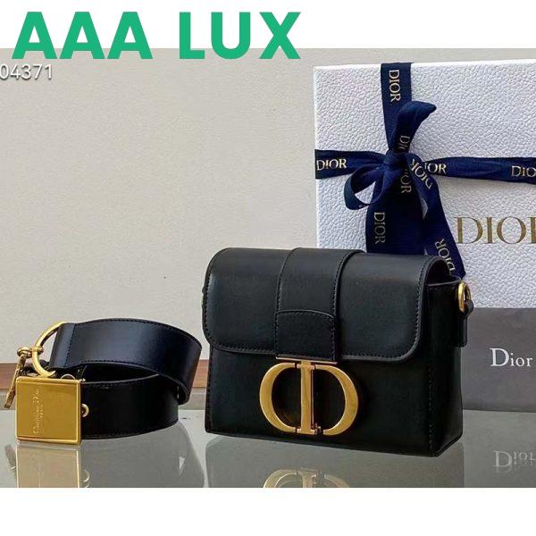 Replica Dior Women CD 30 Montaigne Bag Black Box Calfskin 6