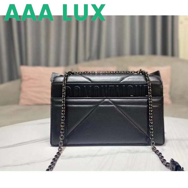 Replica Dior Women CD 30 Montaigne Chain Bag Handle Black Maxicannage Lambskin 4