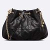 Replica Dior Women CD Medium Ammi Bag Black Supple Macrocannage Lambskin