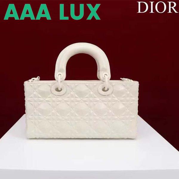 Replica Dior Women CD Medium D-Joy Bag Latte Cannage Calfskin Diamond Motif 5