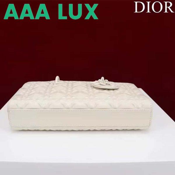 Replica Dior Women CD Medium D-Joy Bag Latte Cannage Calfskin Diamond Motif 6