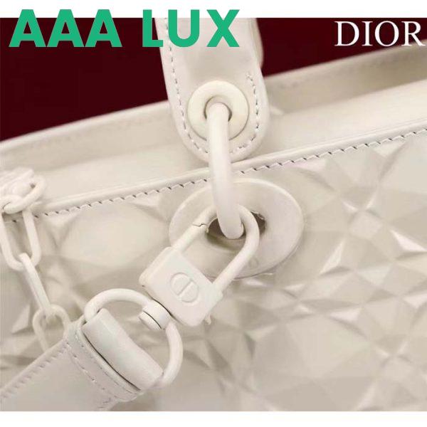 Replica Dior Women CD Medium D-Joy Bag Latte Cannage Calfskin Diamond Motif 10