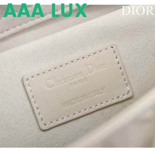 Replica Dior Women CD Medium D-Joy Bag Latte Cannage Calfskin Diamond Motif 11